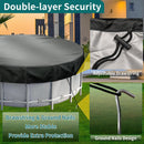 Round Pool Cover - Robust 420D Oxford Fabric Cover for Garden Pools with Drawstring - Waterproof Round Pool Cover with Winding Cord and Ground Pegs - 6 ft