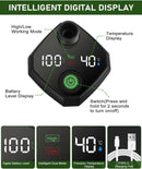 Portable Shower Pump with Rechargeable 6000mAh Battery - Outdoor Shower IPX7 Waterproof - With Temperature Display - Suitable for Camping, Car Washing and Pet Washing (Gray)
