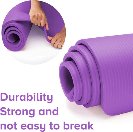 Yoga Mat - Unisex - Non-slip Thick Foam Fitness Exercise Mat - With Portable Strap - Lightweight Home Fitness Equipment - Suitable for Yoga, Pilates, Stretching, Gymnastics Training and Camping