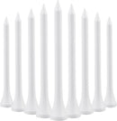 Wooden golf tee - 70 mm - White - 100 pieces