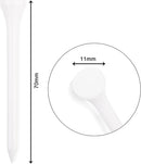 Wooden golf tee - 70 mm - White - 100 pieces