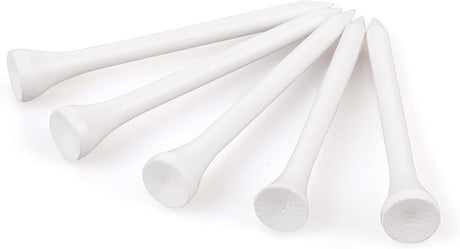 Wooden golf tee - 70 mm - White - 100 pieces
