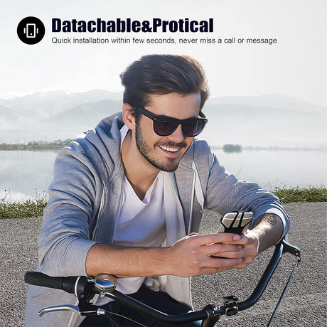 Universal detachable bicycle and motorcycle phone holder - 360° rotatable and adjustable bicycle phone holder - Suitable for phones from 4