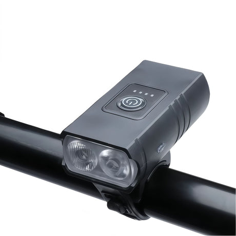 LED Bike Light Set - Bicycle Headlamp - 4 Light Modes USB Rechargeable Bike Lamp - Bike Lamp with Car Mode - IPX6 Rainproof - Suitable for Cycling, Camping, etc.
