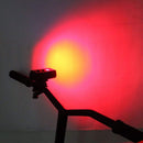 Bicycle lamp - High lumen bicycle headlamp, 2 LEDs - Super bright headlamp - 7 modes for all bicycles, mountain bikes, racing bikes - Rechargeable via USB