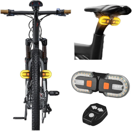 LED Bicycle Rear Light - with Turn Signal - Split Bicycle Rear Light - Bicycle Indicator Light USB Rechargeable - Suitable for Bicycles, Warning for Bicycle Safety Bicycle Light 5 Modes
