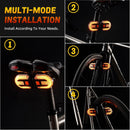 LED Bicycle Rear Light - with Turn Signal - Split Bicycle Rear Light - Bicycle Indicator Light USB Rechargeable - Suitable for Bicycles, Warning for Bicycle Safety Bicycle Light 5 Modes