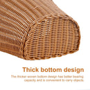 Bicycle basket - D-shaped bicycle basket for the handlebars - Storage box for the handlebars - Woven plastic - With 2 adjustable straps