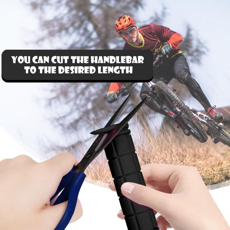 Bicycle handlebar covers - Soft rubber - Anti-slip - Black Bicycle handlebar - Universal handlebar covers - Suitable for bicycles - 2 pairs