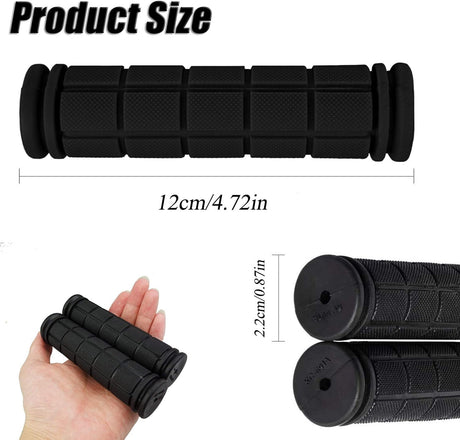 Bicycle handlebar covers - Soft rubber - Anti-slip - Black Bicycle handlebar - Universal handlebar covers - Suitable for bicycles - 2 pairs