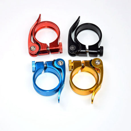 Mountain bike seatpost clamp - aluminum alloy - quick release seatpost clamp - 28.6 mm - black