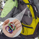 Carabiner - D-ring clip hook - Durable keychain - Camping accessory - Suitable for outdoor fishing, hiking, backpacking - 10 pieces