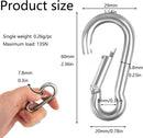 Buckle - M6 buckle - Suitable for hiking, camping, fishing, dog leashes, etc. - 60mm - Can bear 70kg - 10 pieces (not suitable for climbing)
