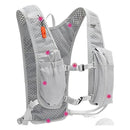 Backpack - Running Hydration Vest - Lightweight Insulated Backpack with 1.5L Hydration Blaster - Suitable for Hiking, Trail Running, Cycling, Racing & Marathons - Gray