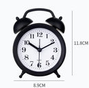 Children's Alarm Clock-Children's Alarm Clock-Children's Twin Bells-Cute Battery-Powered-Analog Mini Round Bedside Alarm Clock-Children's Gift Children's Student Alarm Clock Home Decor (Blue)