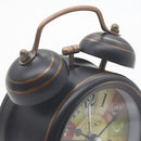 Alarm Clock - Retro Mini Silent Alarm Clock - with Night Light - Retro Arabic Digital Analog Quartz Alarm Clock - Ticking Double Bell Alarm Clock - Desk Clock with Alarm - Silent Clock