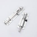 Door Latch - Sliding Latch Made of Stainless Steel 304 with Screws - Suitable for Bathrooms, Bedrooms, Sheds and Garden Toilets - 4" (97mm)