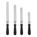 Icing Spatula - Offset Spatula - Stainless Steel Cake Decorating Spatula Set 6/8/10/12 Inch Professional Angle Cake Spatula with Plastic Icing Handle - for Home, Kitchen or Bakery - Set of 4