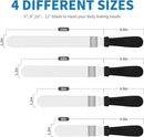 Icing Spatula - Offset Spatula - Stainless Steel Cake Decorating Spatula Set 6/8/10/12 Inch Professional Angle Cake Spatula with Plastic Icing Handle - for Home, Kitchen or Bakery - Set of 4