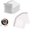 Coffee Filter Bags - with Hanging Loop - Portable Paper Coffee Filters for Most Cups - Travel, Camping, Home, Office - Pack of 100