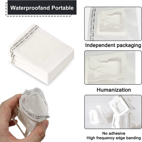 Coffee Filter Bags - with Hanging Loop - Portable Paper Coffee Filters for Most Cups - Travel, Camping, Home, Office - Pack of 100