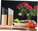 Pepper Mill - Manual Ceramic - Wooden Kitchen Utensil - For Freshly Ground Spices - Easy to Clean - 150mm * 45mm - Black