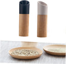 Pepper Mill - Manual Ceramic - Wooden Kitchen Utensil - For Freshly Ground Spices - Easy to Clean - 150mm * 45mm - Black