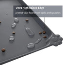 Pet Feeding Mat - Waterproof, Thick & Weighted - Place Mats for Cat & Dog Water Bowls - Dog & Cat Feeding Mats for Messy Water Bowls - Prevents Spills & Protects Floors