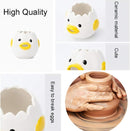 Egg White Separator - Ceramic Egg Yolk Separator - Portable Kitchen Gadget - Yellow Chicken - 2 Pieces