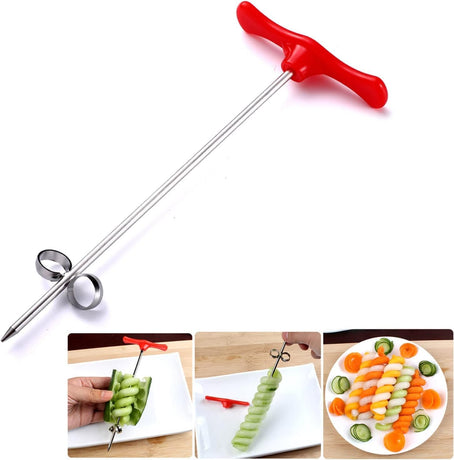Vegetable cutter - Cutting tools - Potato, carrot, cucumber salad cutter - Manual spiral cutter - Baking - 20 pieces
