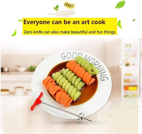 Vegetable cutter - Cutting tools - Potato, carrot, cucumber salad cutter - Manual spiral cutter - Baking - 20 pieces