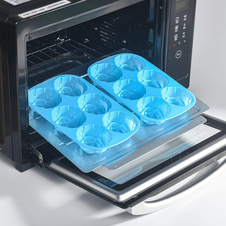 Cavity Flower Shaped Silicone Molds - Non-Stick Silicone, Jumbo Roses, Suitable for Candy, Chocolate, Jelly, Ice Cubes and Roses - Set of 3