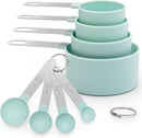 Measuring Cups & Spoons - Interlocking measuring cups for measuring dry or liquid ingredients - Stainless steel handles - Set of 8