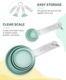 Measuring Cups & Spoons - Interlocking measuring cups for measuring dry or liquid ingredients - Stainless steel handles - Set of 8