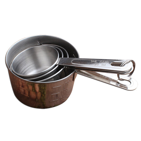 Stainless Steel Measuring Cups - 60, 80, 120, 235 ml - Silver - Set of 4