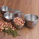 Stainless Steel Measuring Cups - 60, 80, 120, 235 ml - Silver - Set of 4