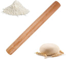 Rolling Pin - Beech Wood - Smooth Non-Stick Coating - Suitable for Baking Dough, Fudge, Pizza, Cookies, Bread - Professional Handleless - 30x2.7cm