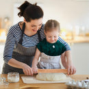 Rolling Pin - Beech Wood - Smooth Non-Stick Coating - Suitable for Baking Dough, Fudge, Pizza, Cookies, Bread - Professional Handleless - 30x2.7cm
