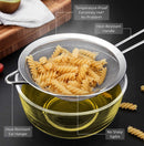 Strainers - Marine Grade Stainless Steel - Fine Mesh - Heat Resistant - No Sharp Edges - Corrosion Resistant - Pack of 3 (8cm, 12cm & 18cm)