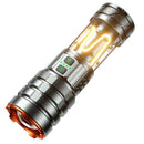 Flashlight - Type-C Super Bright Rechargeable - Multifunctional Large Capacity - Camping - Black - 16.8*5*4.5cm