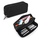 Pencil Case - Stationery Pencil Case - Large Capacity Zipper Pocket - Large Capacity Storage Pencil Case - Suitable for School, University, Office Supplies - 1 Piece - Black