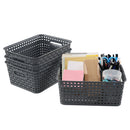 Storage basket - simple office supplies - storage basket - storage box for desk and study room snacks - white