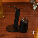 Coffee Mixer - Fabric Mixer with Holder - 6-Pin Coffee Stirrer - Removable and Washable Mixer - Black
