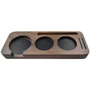 Tamper - Adjustable base with anti-slip bracket - Suitable for espresso machines - Walnut - 51 mm