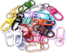 Colorful Key Ring with Lock - Metal Carabiner - Keyring - Car DIY Jewelry Accessories - Pack of 30 (Color: Random)