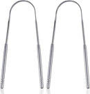 Tongue scraper - Stainless steel tongue cleaner - Freshens breath - Restores taste - Pack of 2