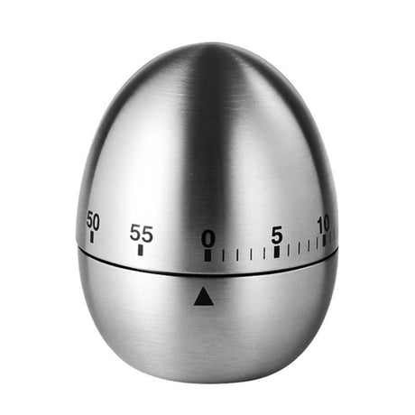 Egg Timer - Kitchen Timer - Analogue Kitchen Timer - Mechanical Kitchen Timer - Timer - Egg - Stainless Steel