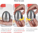 Egg Timer - Kitchen Timer - Analogue Kitchen Timer - Mechanical Kitchen Timer - Timer - Egg - Stainless Steel