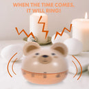 Egg Timer - Timer - Cartoon Bear Kitchen Reminder Timer - Mechanical Timer Kitchen Food Timer - Kitchen Countdown Timer - Digital Kitchen Timer - Working Cooking Utensils - Metal Interior Modeling - 1 Piece