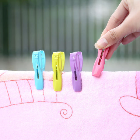 Clothes pegs - Windproof plastic clothes pegs for outdoor use with storage basket - Suitable for sheets, underwear and socks - 30 pieces
